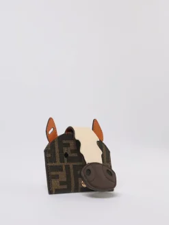 Portacarte di credito Fendi Best Friends Forever in pelle e cotone spalmato