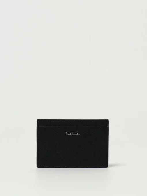 Portacarte di credito Pixelated Mini Paul Smith in pelle saffiano