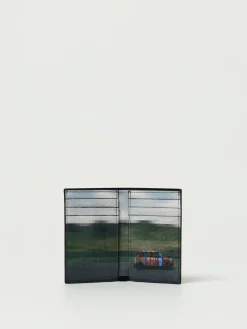 Portacarte di credito Pixelated Mini Paul Smith in pelle saffiano