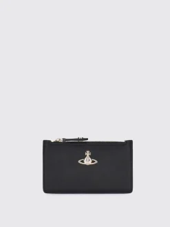 Portacarte in pelle con logo Vivienne Westwood