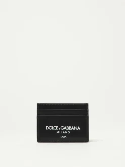 Portacarte in pelle con logo Dolce & Gabbana