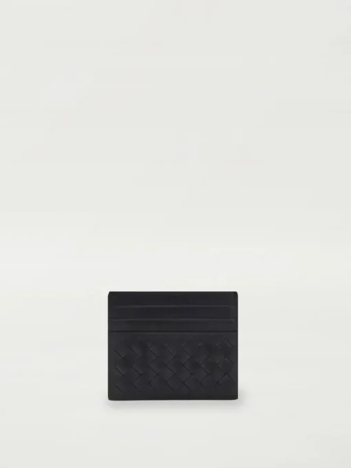 Portacarte in pelle di vitello intrecciata Bottega Veneta