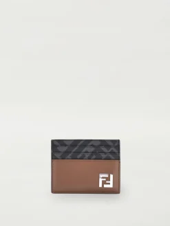 Portacarte in pelle di vitello FF Fendi
