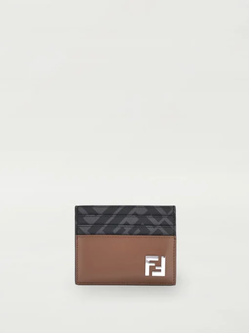 Portacarte in pelle di vitello FF Fendi