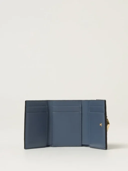 Portafoglio FF Diamonds Fendi in pelle con monogram FF embossed