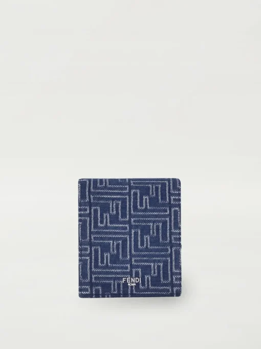 Portafoglio in denim FF Fendi