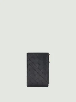 Portafoglio in pelle di agnello intrecciata Bottega Veneta