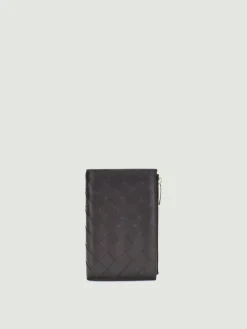 Portafoglio in pelle di agnello intrecciata Bottega Veneta
