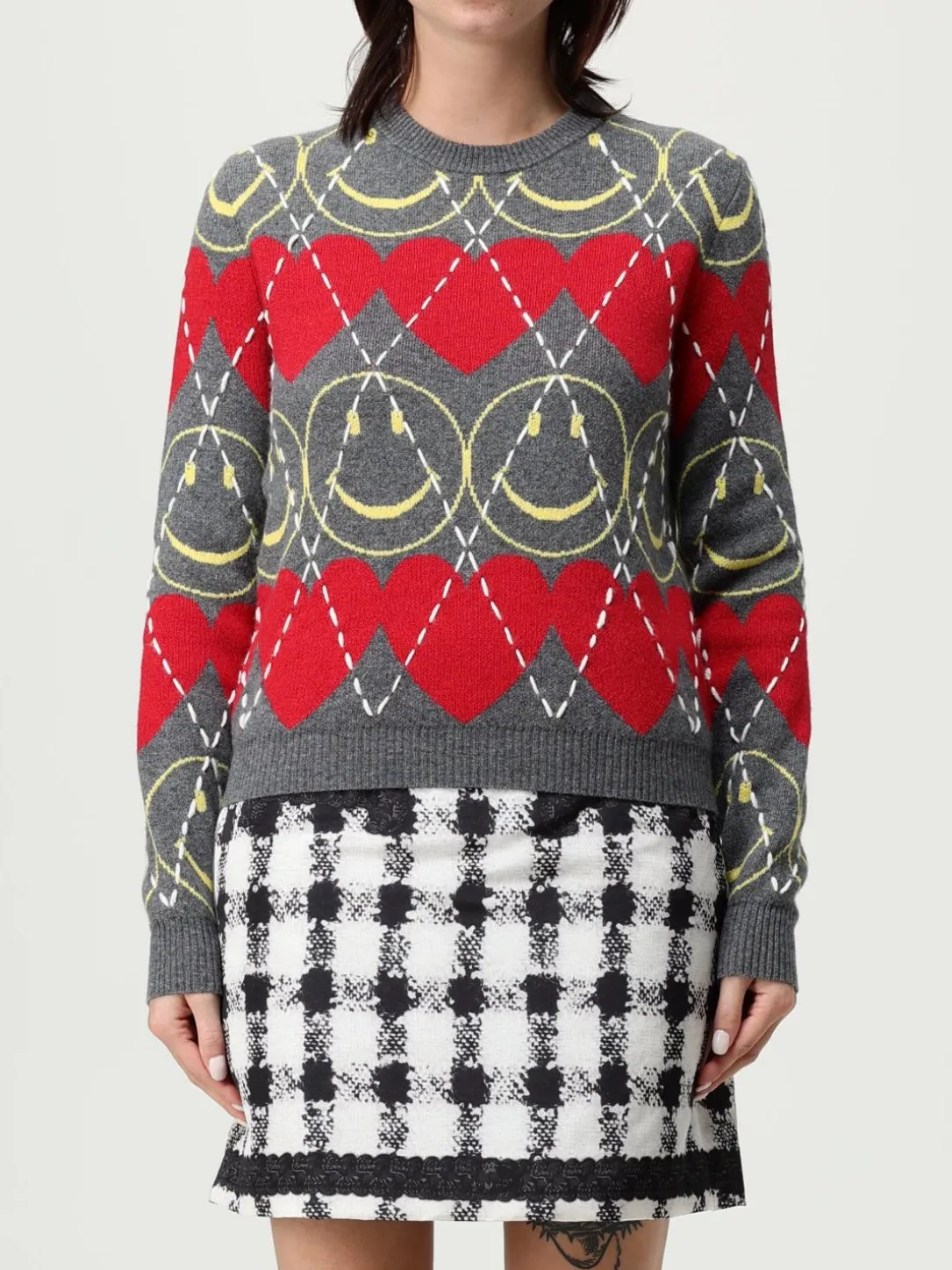 Pullover Moschino Couture in lana con fantasia