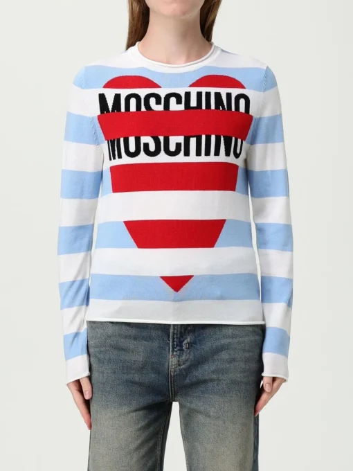 Pullover Moschino Jeans in lana con stampa