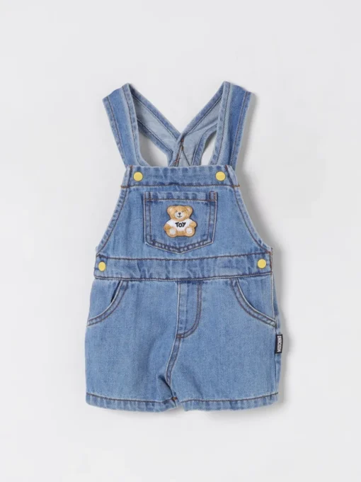 Salopette di jeans con Teddy Moschino