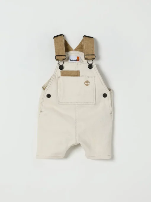 Salopette in cotone con logo Timberland
