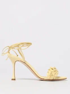 Sandalo Anista Manolo Blahnik in nappa con fiori