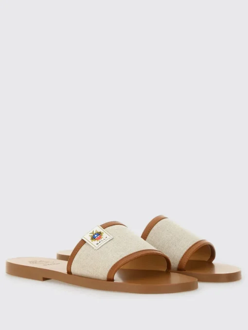 Sandalo Bally in canvas e pelle