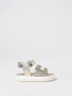 Sandalo in pelle laminata Moschino
