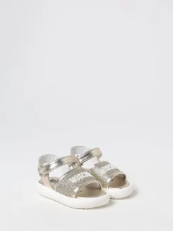 Sandalo in pelle laminata Moschino