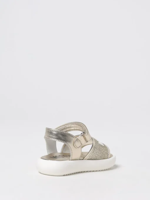 Sandalo in pelle laminata Moschino
