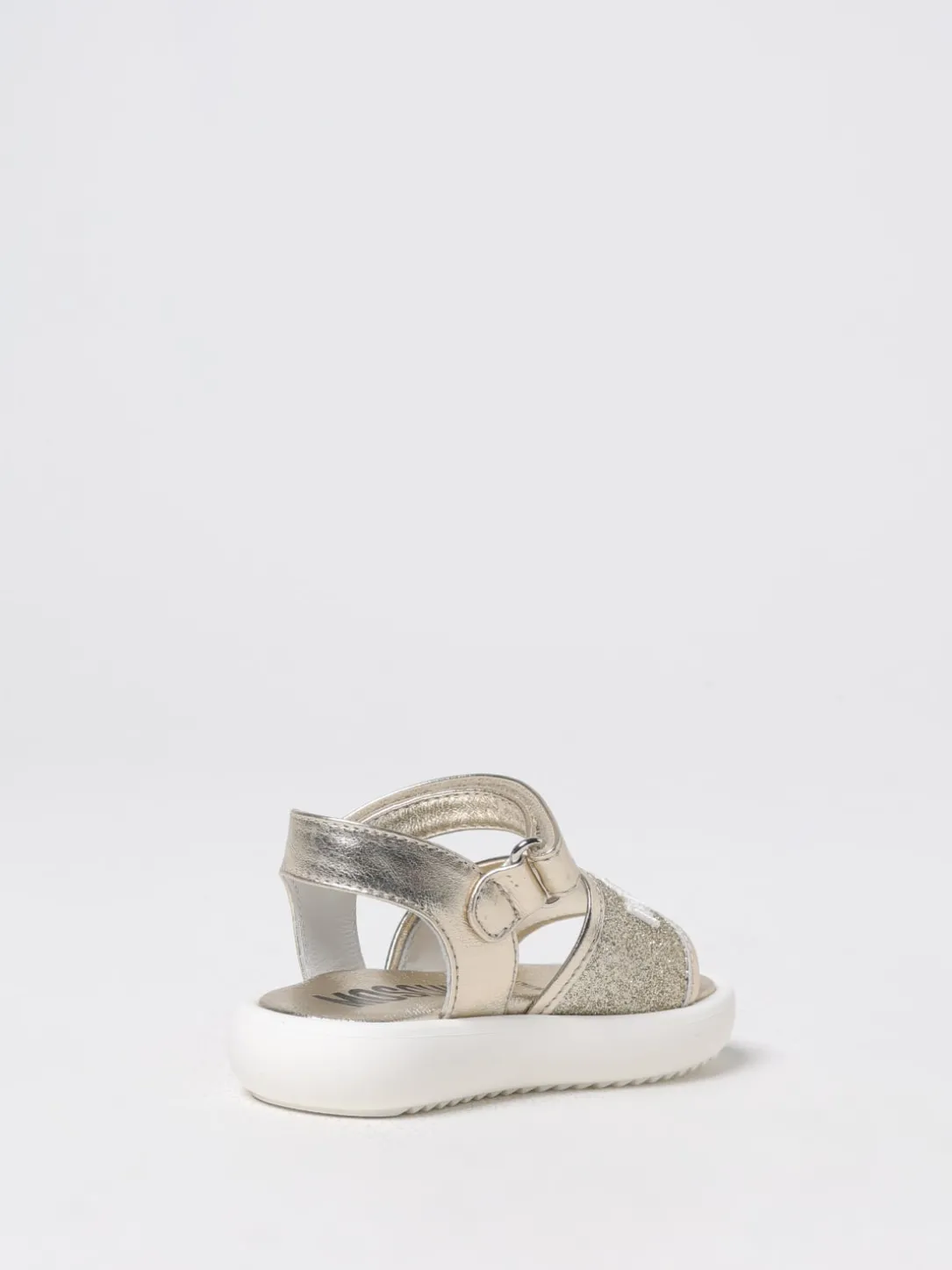Sandalo in pelle laminata Moschino