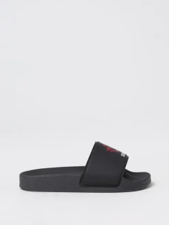 Sandalo in poliestere con logo foglia d'acero Dsquared2