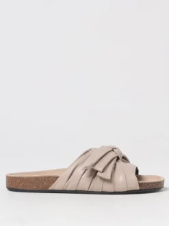 Sandalo JW Anderson in pelle drappeggiata con fiocco