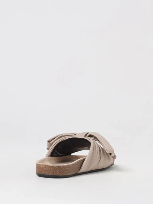 Sandalo JW Anderson in pelle drappeggiata con fiocco