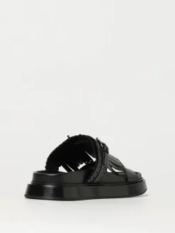 Sandalo McQueen in pelle spazzolata