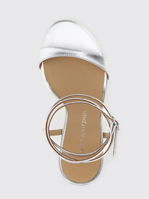 Sandalo Nudist Stuart Weitzman in pelle laminata