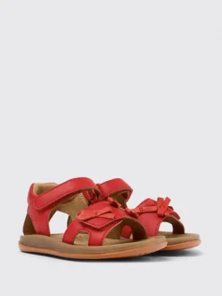 Sandalo Twins Camper in pelle con fiocchi applicati