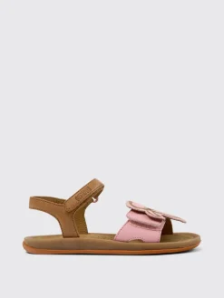 Sandalo Twins Camper in pelle con applicazione