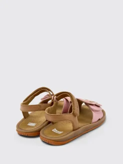 Sandalo Twins Camper in pelle con applicazione