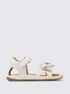 Sandalo Twins Camper in pelle con fiocchi applicati