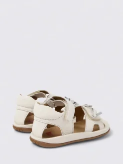 Sandalo Twins Camper in pelle con fiocchi applicati