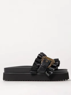 Sandalo Versace Jeans Couture in pelle sintetica drappeggiata