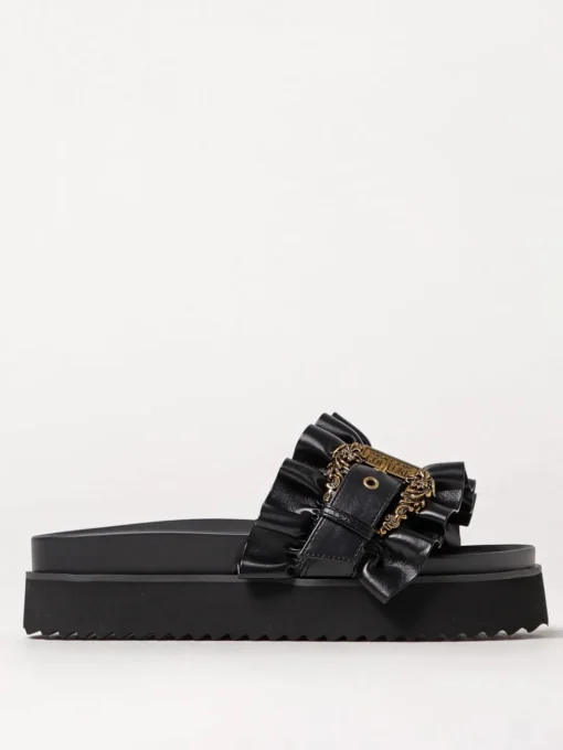 Sandalo Versace Jeans Couture in pelle sintetica drappeggiata