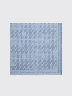 Scialle FF Fendi in lana con monogram jacquard
