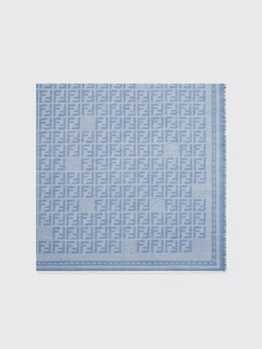 Scialle FF Fendi in lana con monogram jacquard