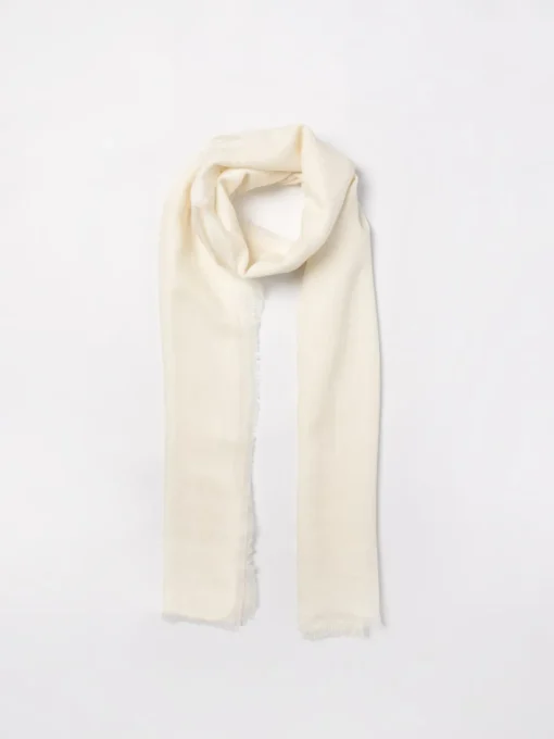 Sciarpa Curvone Max Mara in lana e seta con logo jacquard