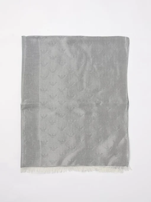 Sciarpa Emporio Armani in misto cotone con logo jacquard