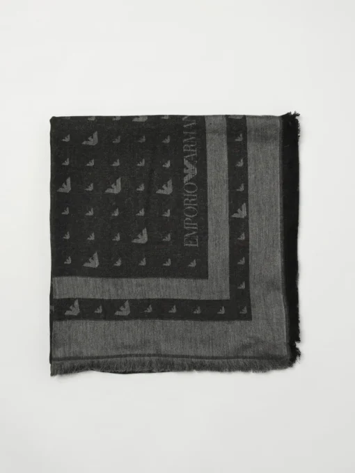Sciarpa Emporio Armani in viscosa con logo jacquard