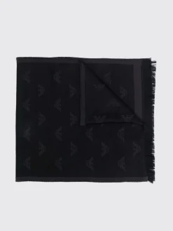 Sciarpa Emporio Armani in lana con Eagle jacquard