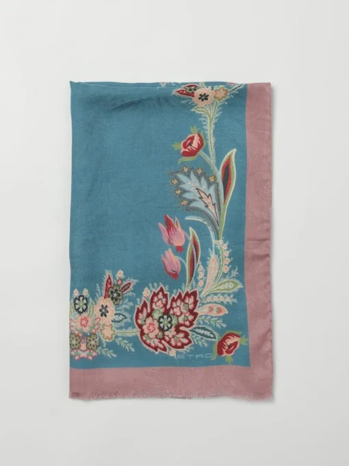 Sciarpa Etro in misto lana con stampa floreale