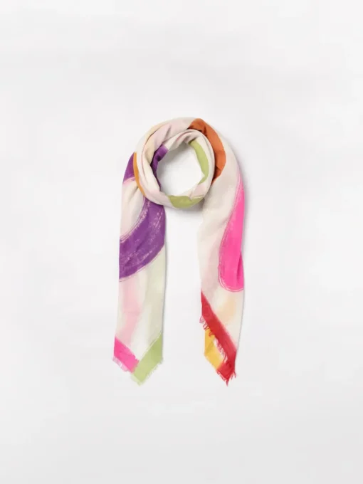 Sciarpa Faliero Sarti in cashmere con stampa multicolor