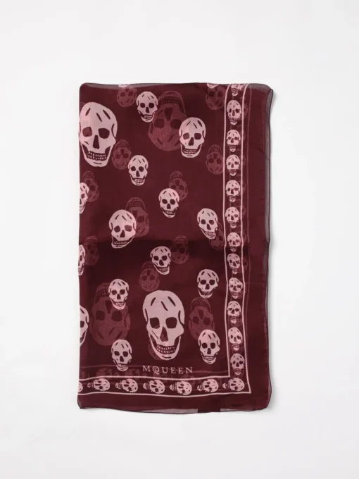 Sciarpa Skull McQueen in seta stampata