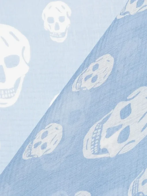 Sciarpa Skull McQueen in seta stampata