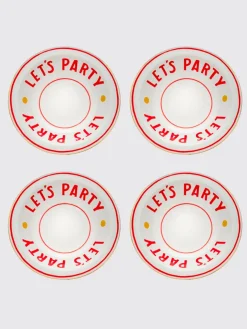 Set 4 ciotole Bitossi Home in porcellana con stampa slogan