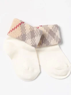 Set 2 paia di calzini in misto cotone check Burberry