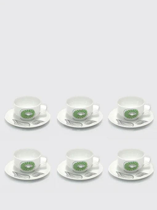 Set 6 tazze caffè con piattino frutta Richard Ginori 1735 in porcellana