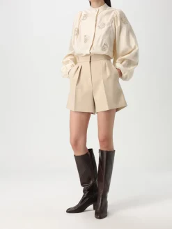 Shorts con pince in lana vergine Max Mara