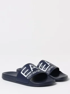 Sliders EA7 in gomma con stampa logo