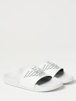 Sliders Emporio Armani Swimwear in pelle sintetica